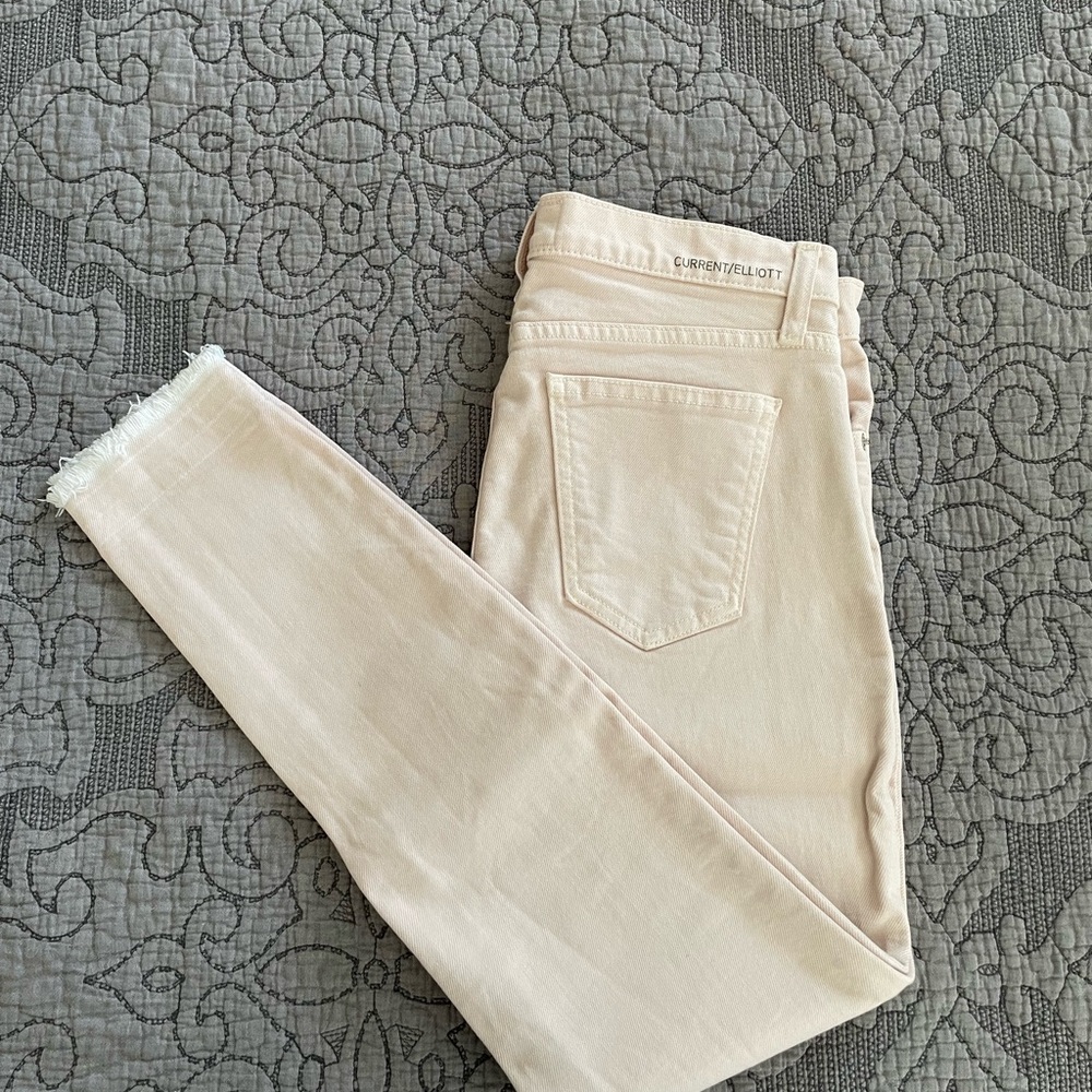Current/Elliott Light Pink Skinny Jeans Sleek Fit